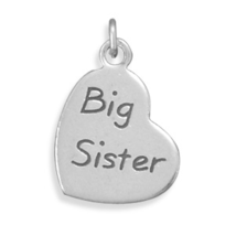 Sterling Silver &quot;Big Sister&quot; Heart Charm - $29.99