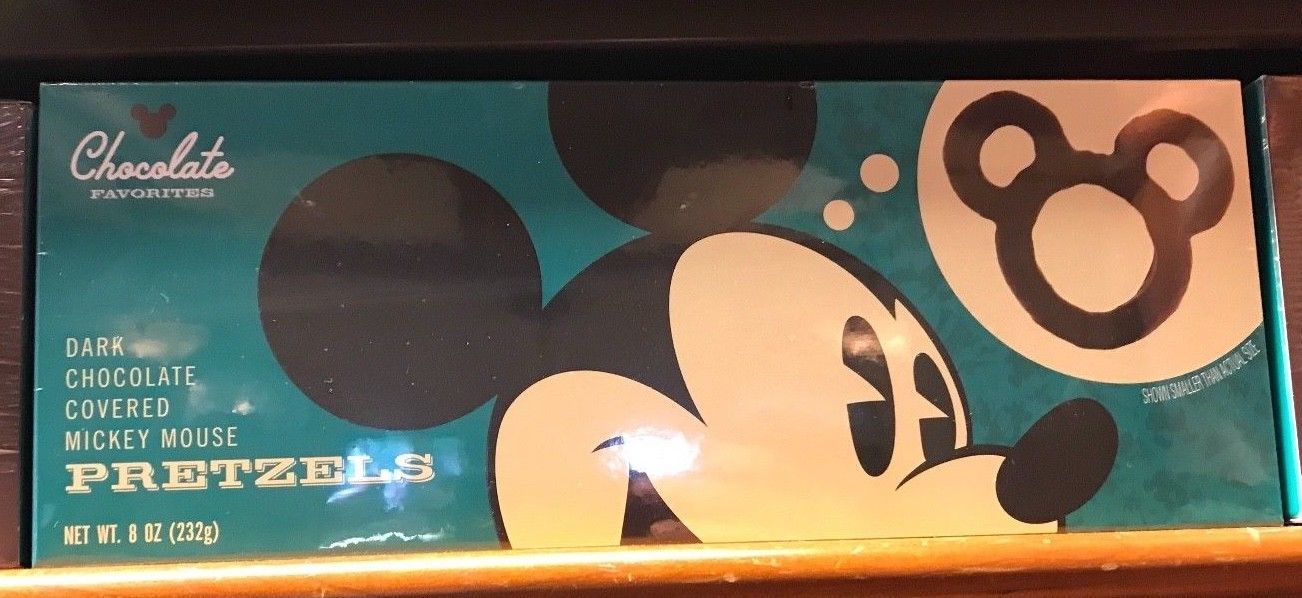 DISNEY PARKS CHOCOLATE FAVORITES DARK CHOCOLATE MICKEY MOUSE PRETZELS