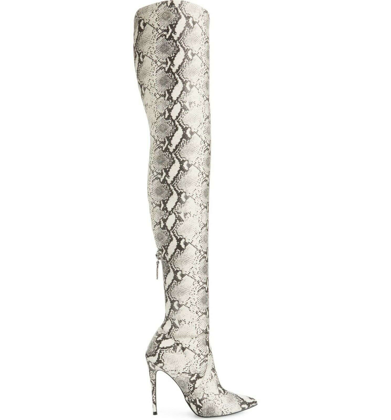 steve madden snake skin thigh high boots