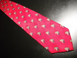 JZ Richards Nordstrom Silk Dress Neck Tie Design No 4517-1 Bright Reds Browns - $11.99