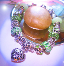Haunted 7x LUCKY MOJO GOOD LUCK  BRACELET  MAGICK 925  MURANO WITCH Cassia4 - $35.00