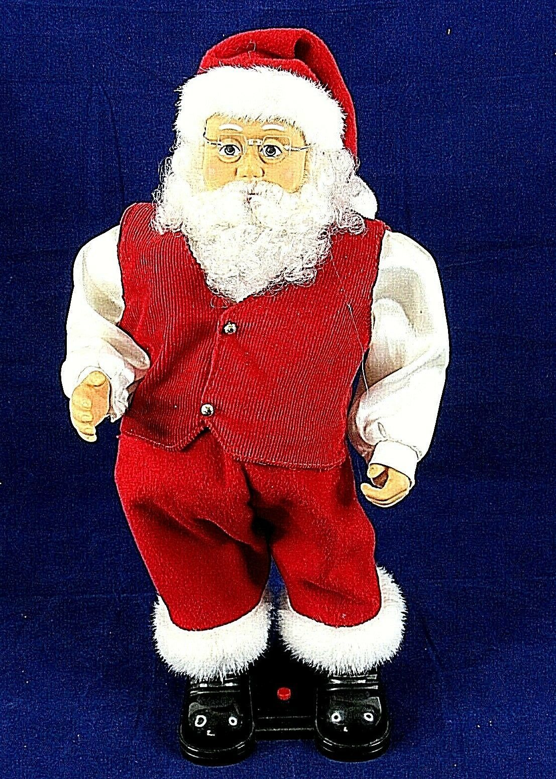 Musical Dancing Santa Claus Vintage Christmas Figure Coming to Town ...