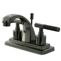 Water Onyx  4 " centerset lavatory faucet with brass pop up drain, Black Nickel - $183.84