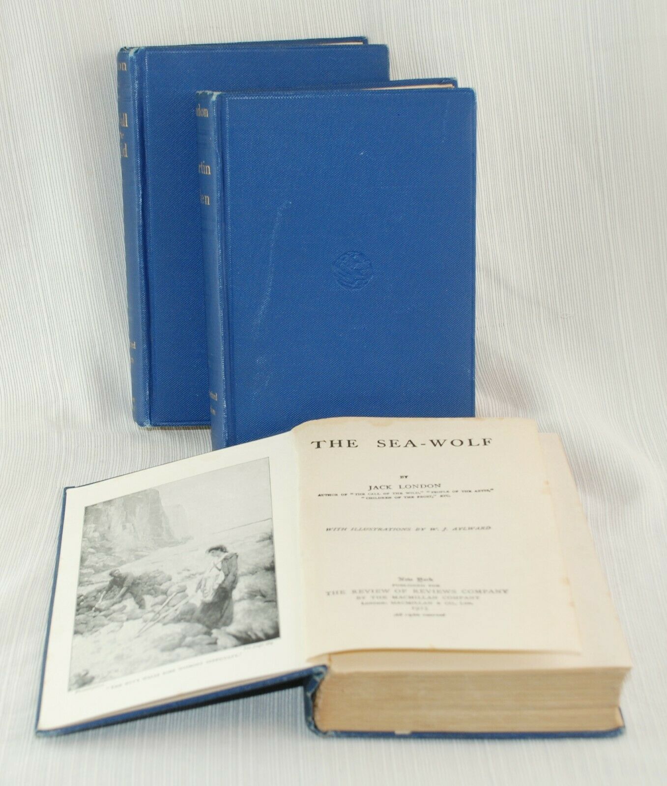 3 Hardcover Books by Jack London Published in 1915 Antiquarian