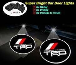 2x PCs  TRD Logo Wireless Car Door Welcome Laser Projector Shadow LED Light Embl - $23.50