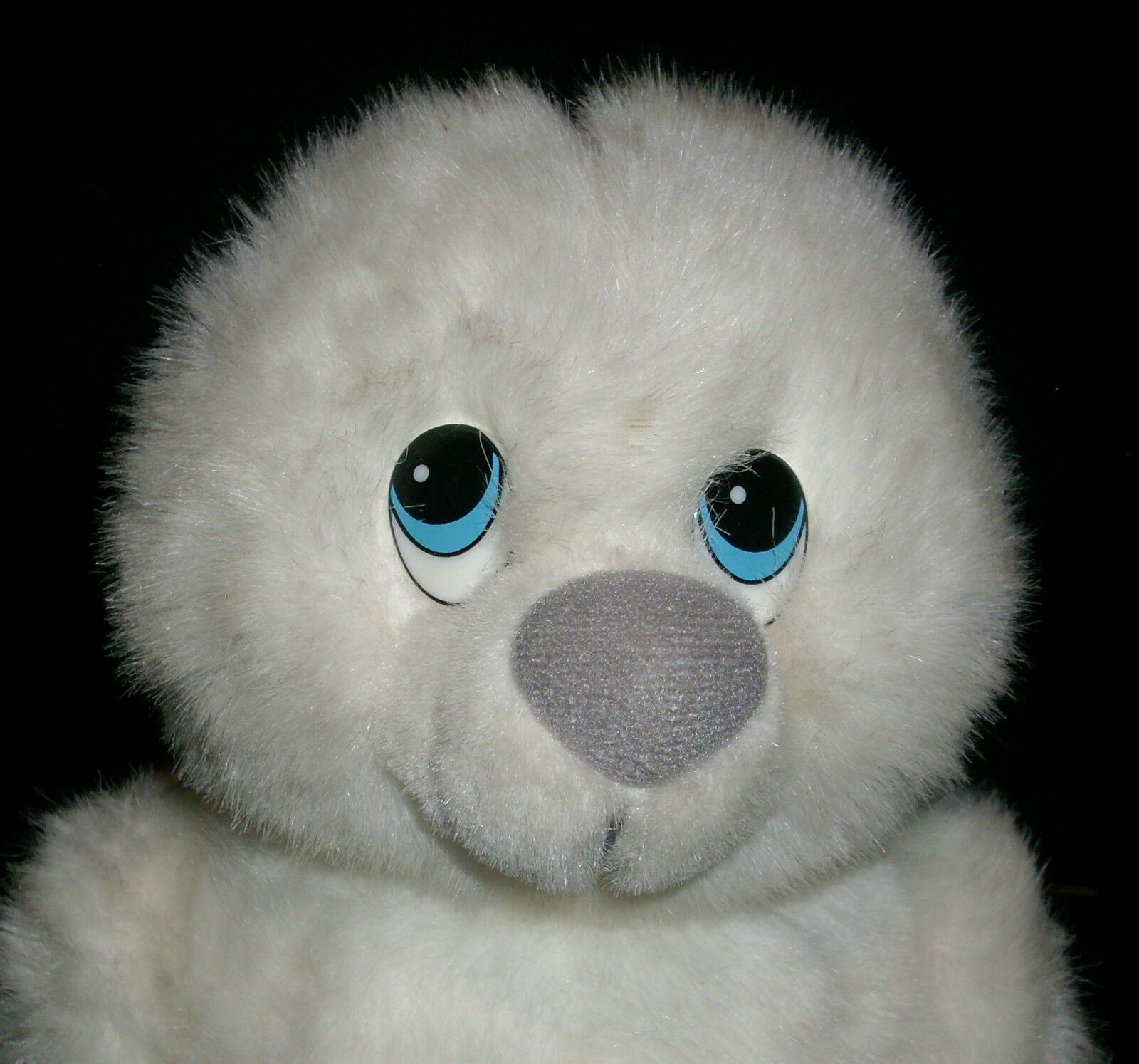 10" VINTAGE 1993 AVON WHITE BABY SEAL STUFFED ANIMAL PLUSH SOFT TOY BLUE EYES Stuffed Animals
