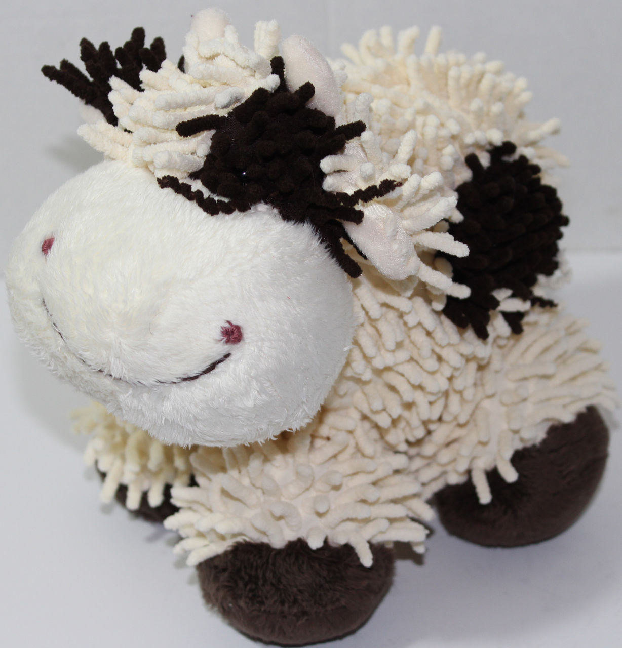 Cute COLOR RICH SHAGGY MOP COW Bean Filled STUFFED PLUSH ANIMAL Soft