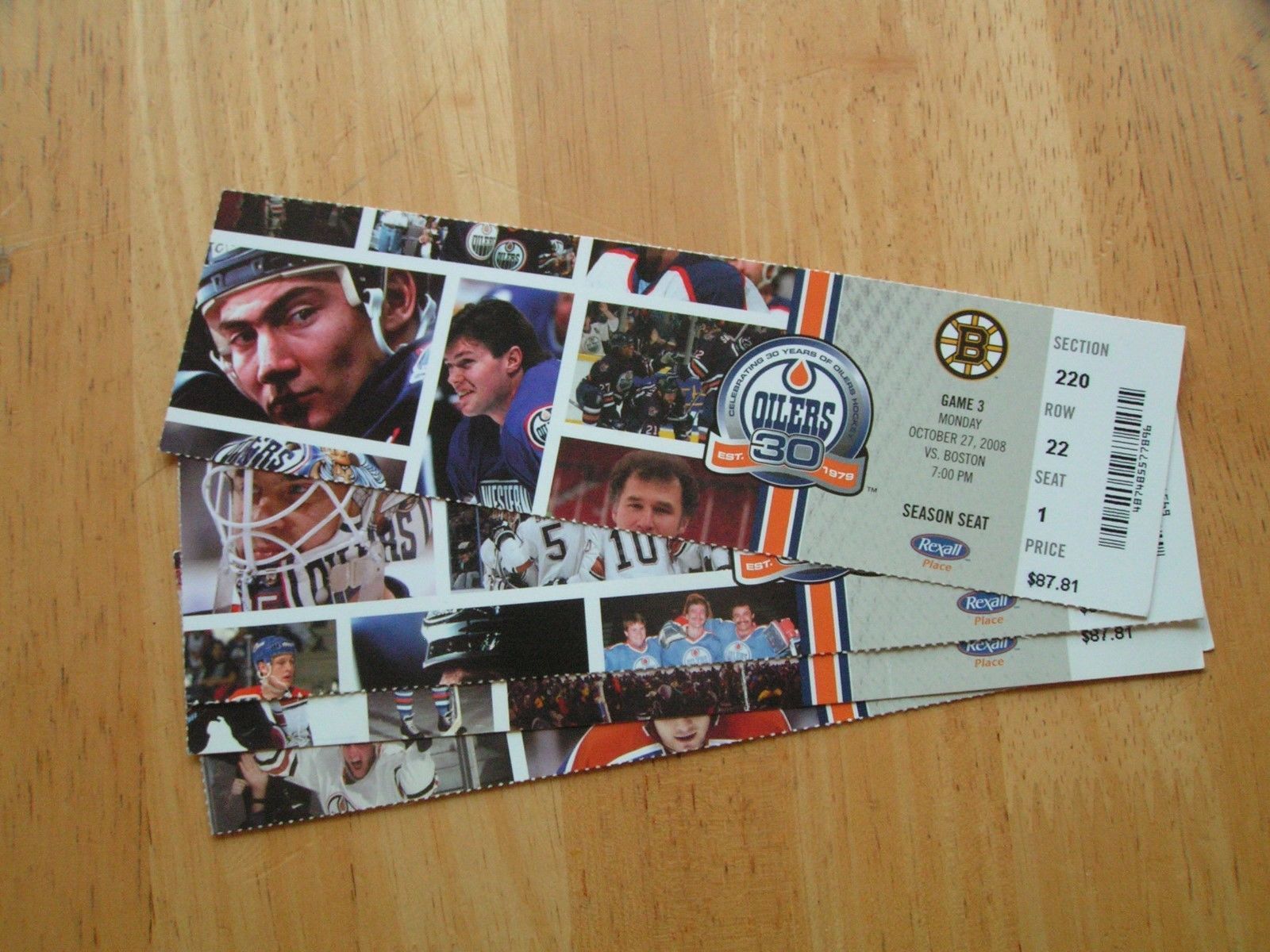 NHL Edmonton Oilers Assorted Years Ticket Stub Lot W/ “Milestones” 3.