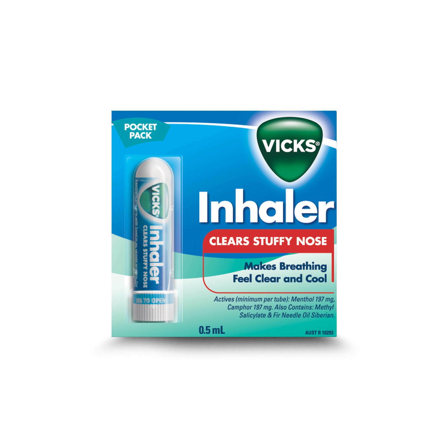 10x Vicks Inhaler for Fast Relief in Nasal Congestion Blocked Nose Cold