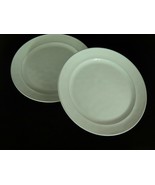 Pier 1 White Cambria Lot of 2 9.5&quot; Salad Plates Portugal Pottery - $14.10