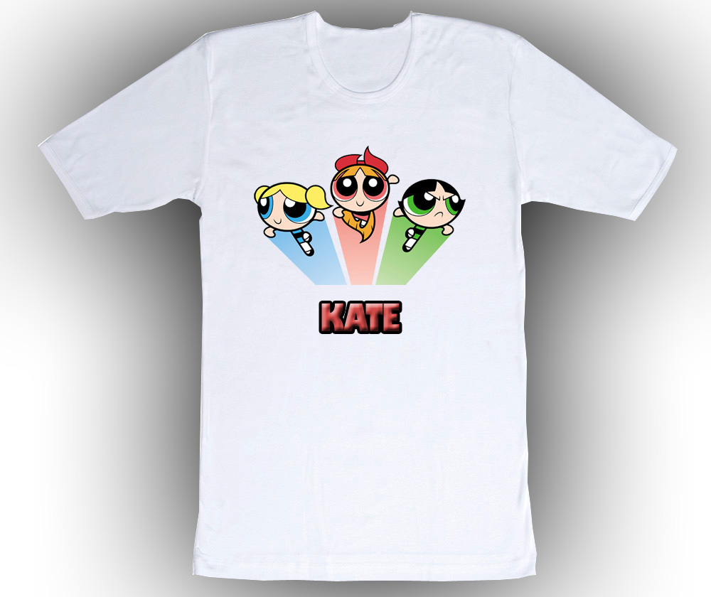 Personalized Custom Powerpuff Girls T-Shirt Gift Add Name