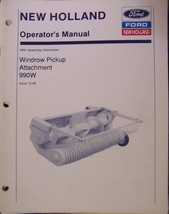 New Holland 990W Windrow Pickup Attachment Operator's Manual - $10.00
