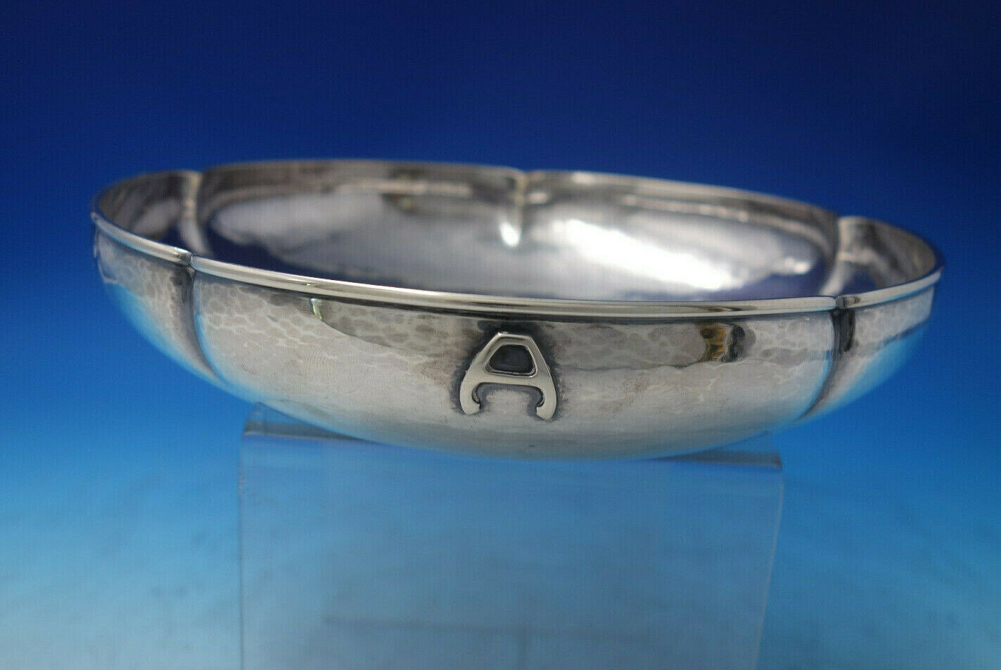 Primary image for Kalo Sterling Silver Low Serving Bowl Hand Hammered Arts & Crafts A Mono(#6102) 