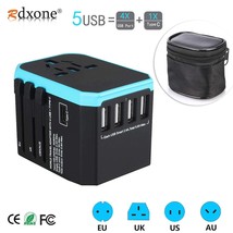 5USB travel adapter Universal Power Adapter Charger wall Electric Plugs ... - £20.96 GBP
