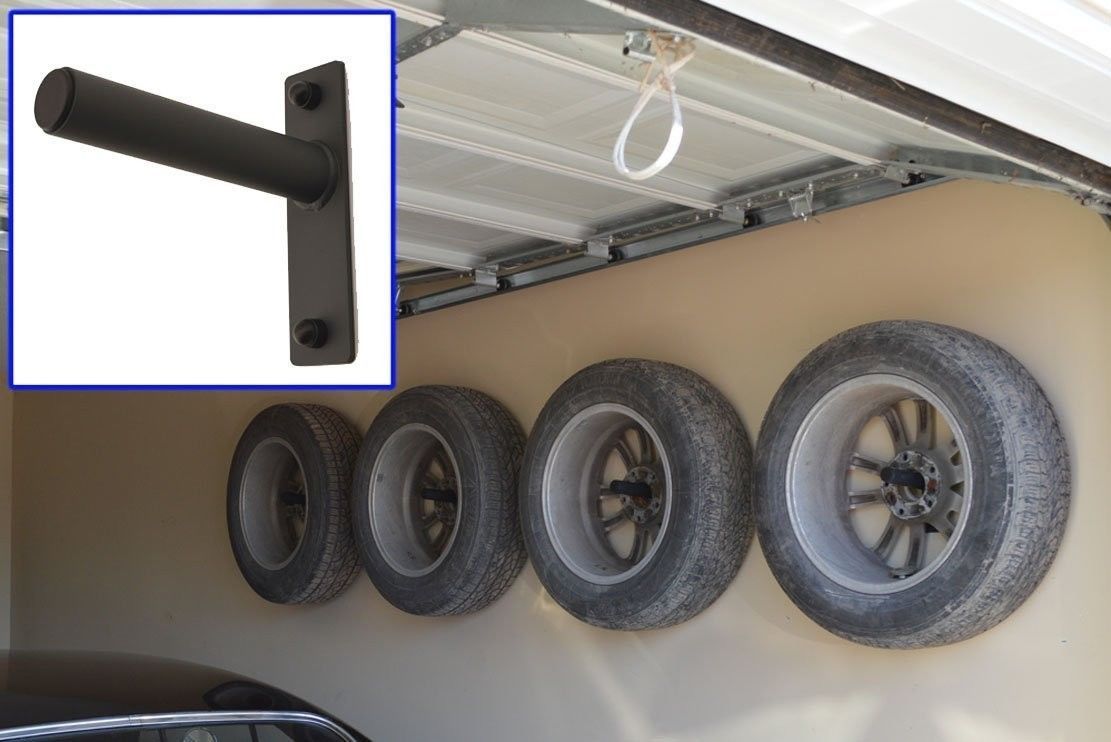 Heavy Duty Wheel Hangers Set Wall Mount Tire Storage Rack Alternative ...