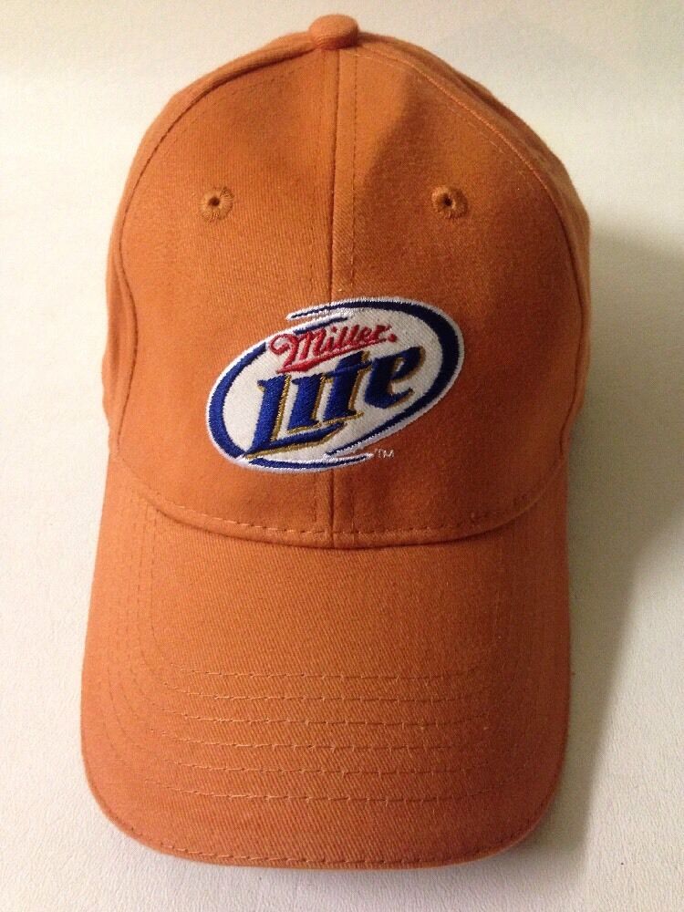 MILLER LITE 100% Cotton Truckers Hat Cap-Velcro Adjustable - Hats