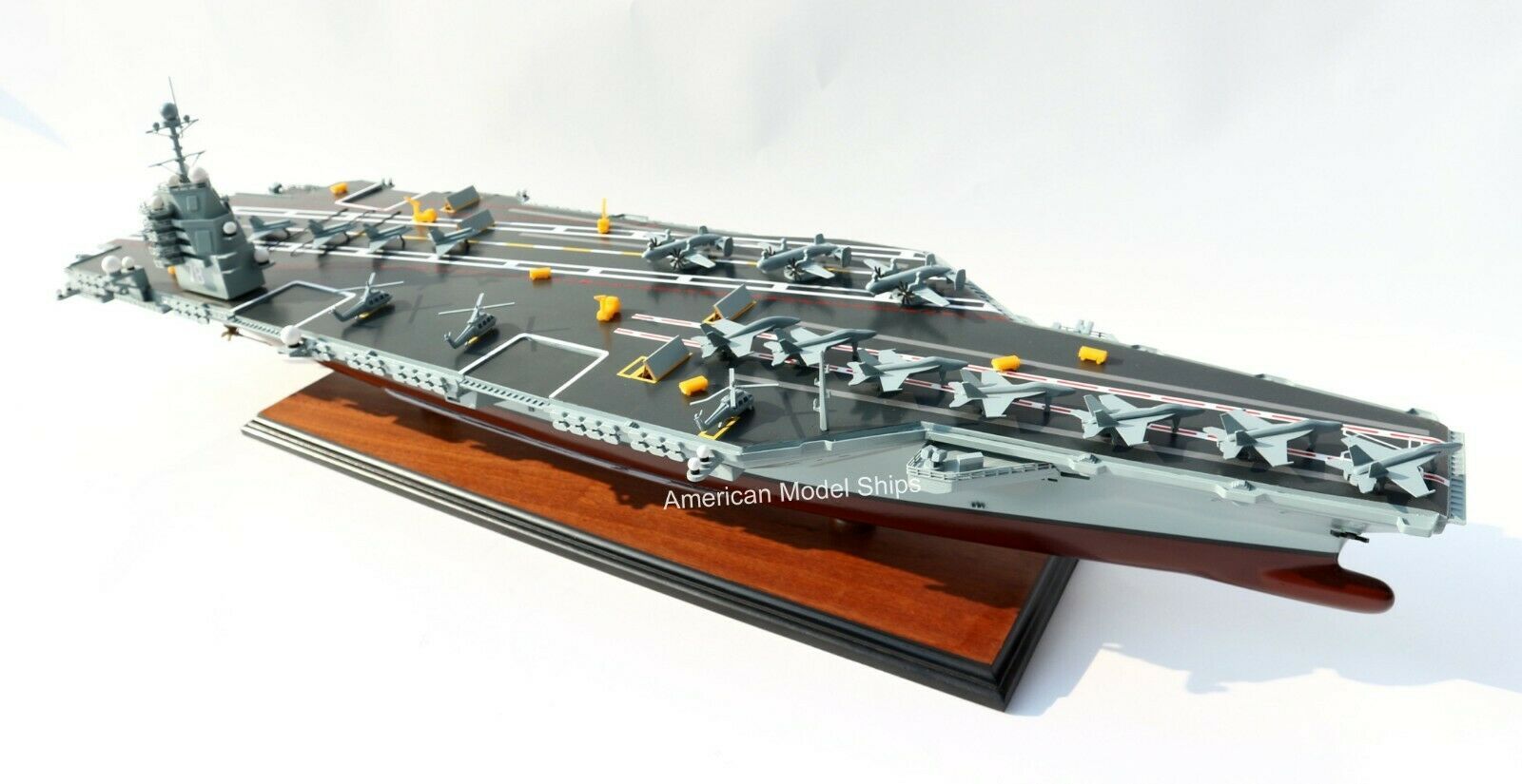 USS Gerald R. Ford CVN 78 Aircraft Carrier Handcrafted Wooden Model ...