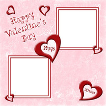 Valentine 3 ~ Digital Scrapbooking Quick Page Layout - $3.00