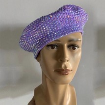 full rhinestone beret hat Bar nightclub DJ DS GOGO dance party singer headdress  - $190.00