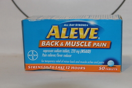 Aleve Back and Muscle Pain 50 tablets Strength to Last 12 Hours (01/23) - $5.00