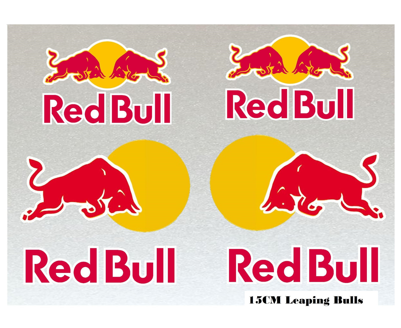 Red Bull (Large 15cm Set) Stickers x6 With No Background design, Motor ...