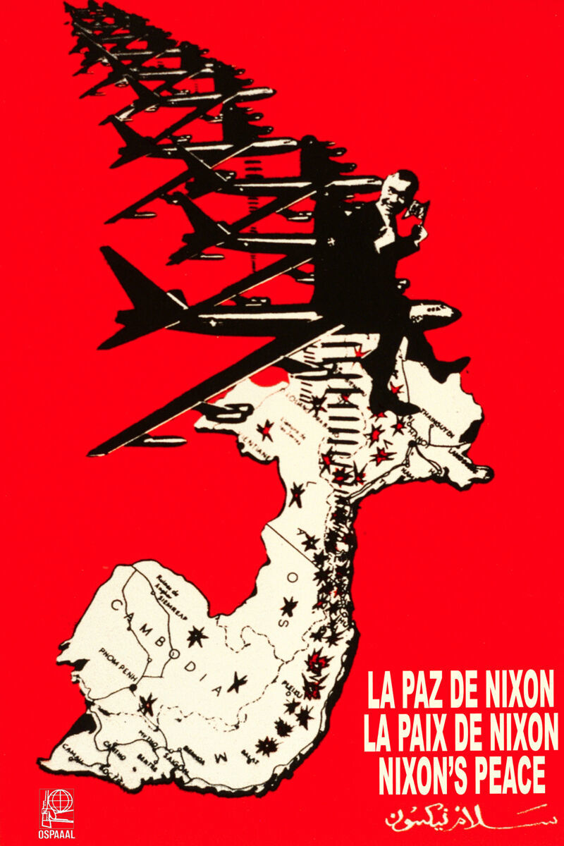 16x20Decoration Poster.Room political design art.Nixon peace.Red.6551