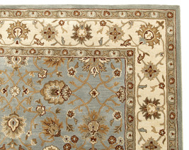 Brand New Malika Blue Wool Persian Style Area Rug - 5&#39; x 8&#39; - $399.00