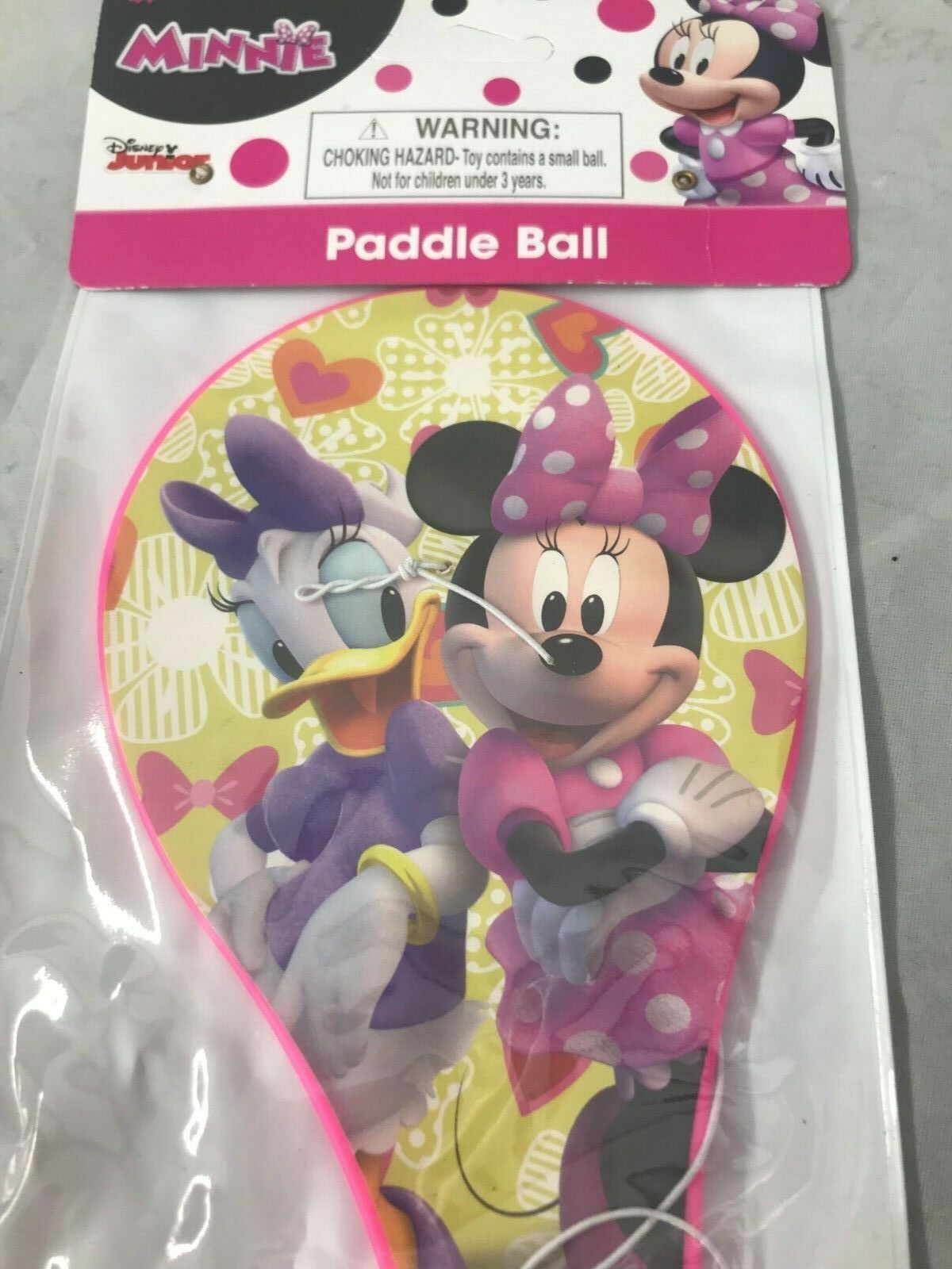 Disney Minnie Mouse Paddle Ball 2 Pack, Parties Favors, Gifts Baskets