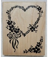 Stampendous Flower Heart Border, Large Valentine&#39;s Day Rubber Stamp, R05 - $9.95