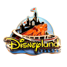 Disney Disneyland Resort Blue 3D Logo Castle Grizzly Peak Pin#4753 - $17.05