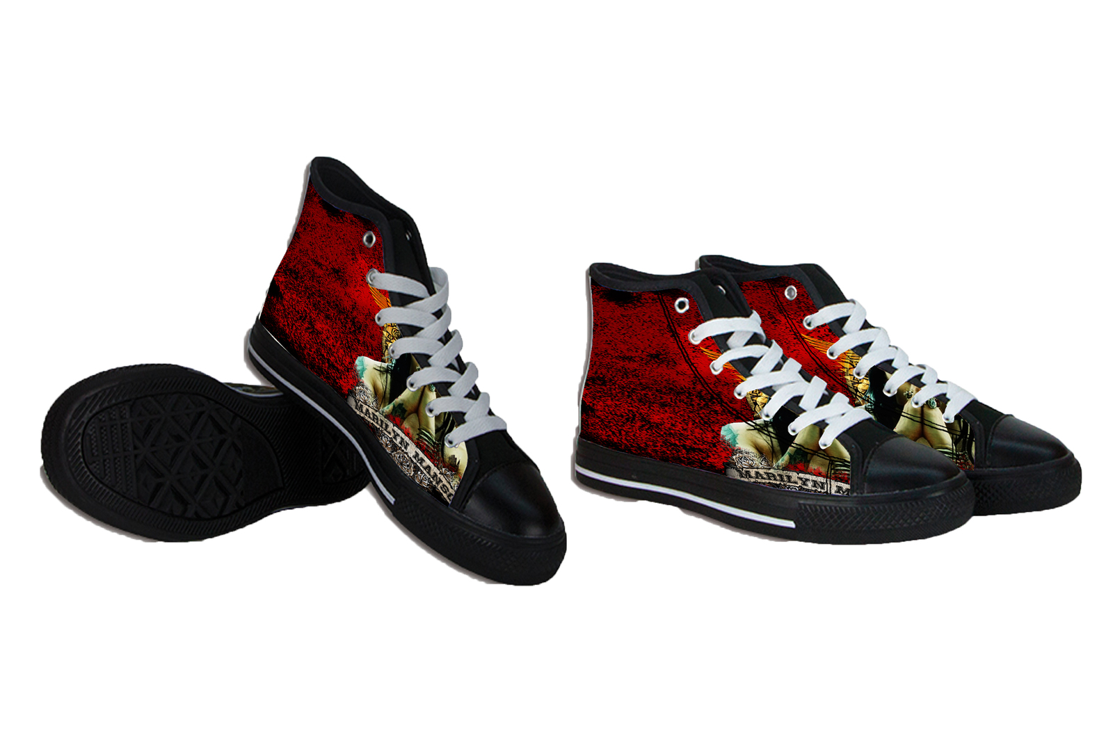 Rare New Marilyn Manson Red Shoes Men Unisex - Casual Shoes