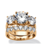 14K Yellow Gold Finish Real 925 Silver Womens Engagement Wedding Bridal ... - $164.95