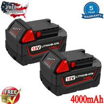 2X For Milwaukee M18 4.0Ah Li-Ion Xc 18Volt Extended Capacity Battery 48-11-1840 - $59.99
