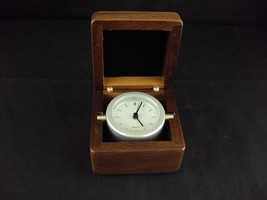 Mini Captain&#39;s Clock ~ Woodessen ~ Walnut, Solid Wood Case ~ Free Shipping! - $9.95