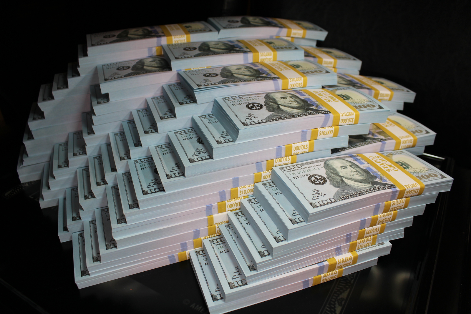 10k Full Print Realistic Prop Money New 10 000 Dollar Bills Cash Fake Movie Real Paper Money Us