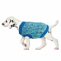 Trendy Apparel Shop Mixed Yarn Knitted Pet Puppy Dog Sweater - Turquoise... - $24.99