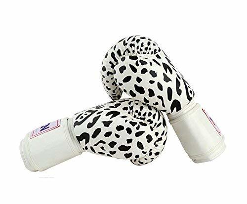 PANDA SUPERSTORE Sexy Leopard Adult Boxing Gloves Training Gloves Black White, 1