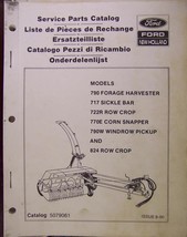 New Holland 790 Forage Harvester & Attachments Parts Manual - $10.00