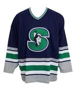 Any Name Number Springfield Indians Retro Hockey Jersey Navy Blue Any Size - $49.99+