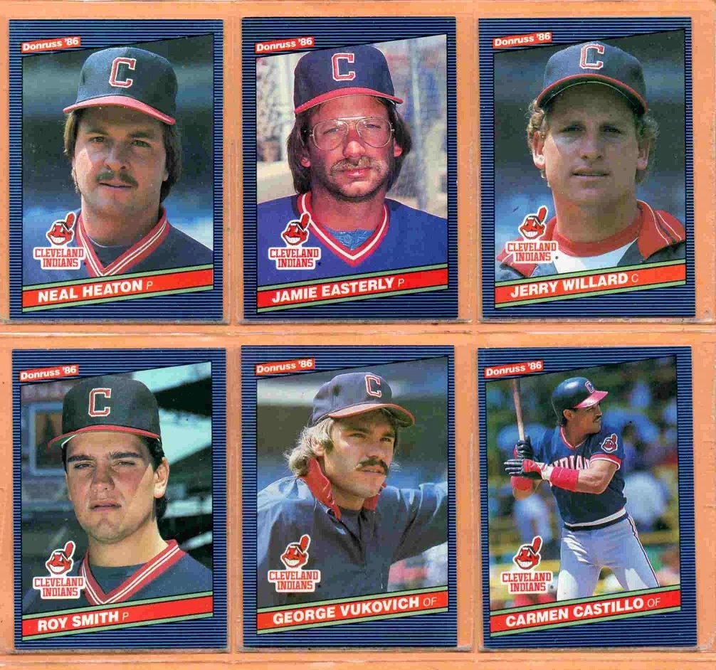  1987 Donruss Cleveland Indians Team Set with Joe