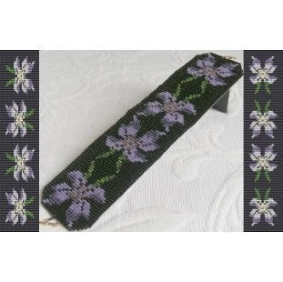 2 Odd Drop Peyote Bead Patterns for Violets Cuff Bracelet - 2 For the Price of 1