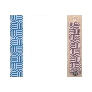 1 Drop Even Count Peyote Bead Pattern - Celtic Blue Knots Cuff Bracelet