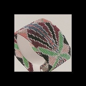 Loom Bead Pattern - Art Nouveau Mint Cuff Bracelet