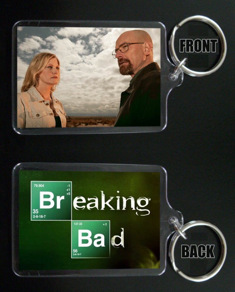 BREAKING BAD keychain / keyring WALTER & SKYLER WHITE Bryan Cranston