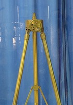 1940 Hollywood Vintage Industrial Brass Designer Spotlight Tripod Floor Lamp Sta