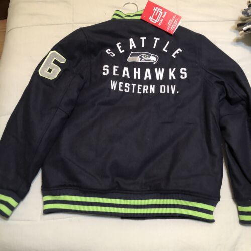 Vintage 90's Seattle Seahawks Varsity Letterman Wool NFL 