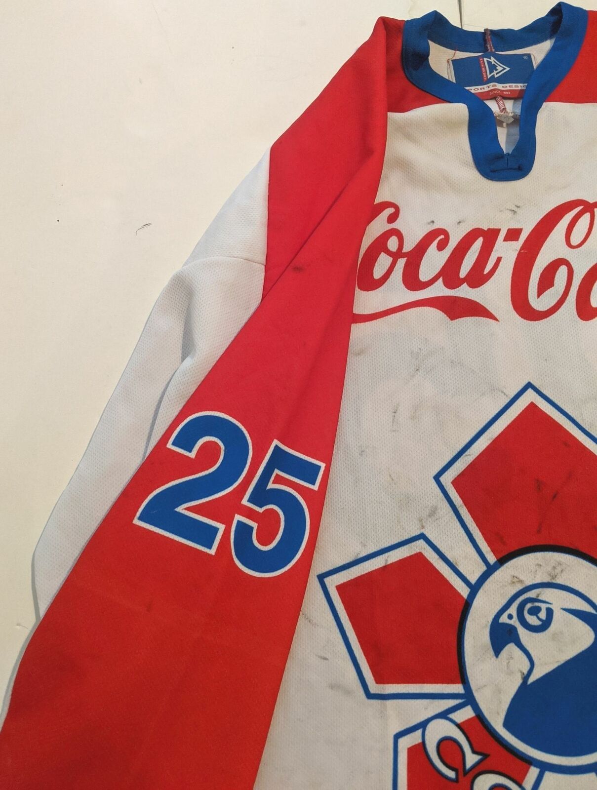 MEGA RARE Ukraine Sokol Kiev 25 Oleg Shafarenko Game Worn Hockey