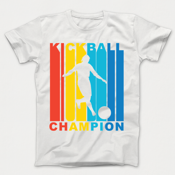 Retro 1970's Style Kickball Champion Kids TShirt TShirts