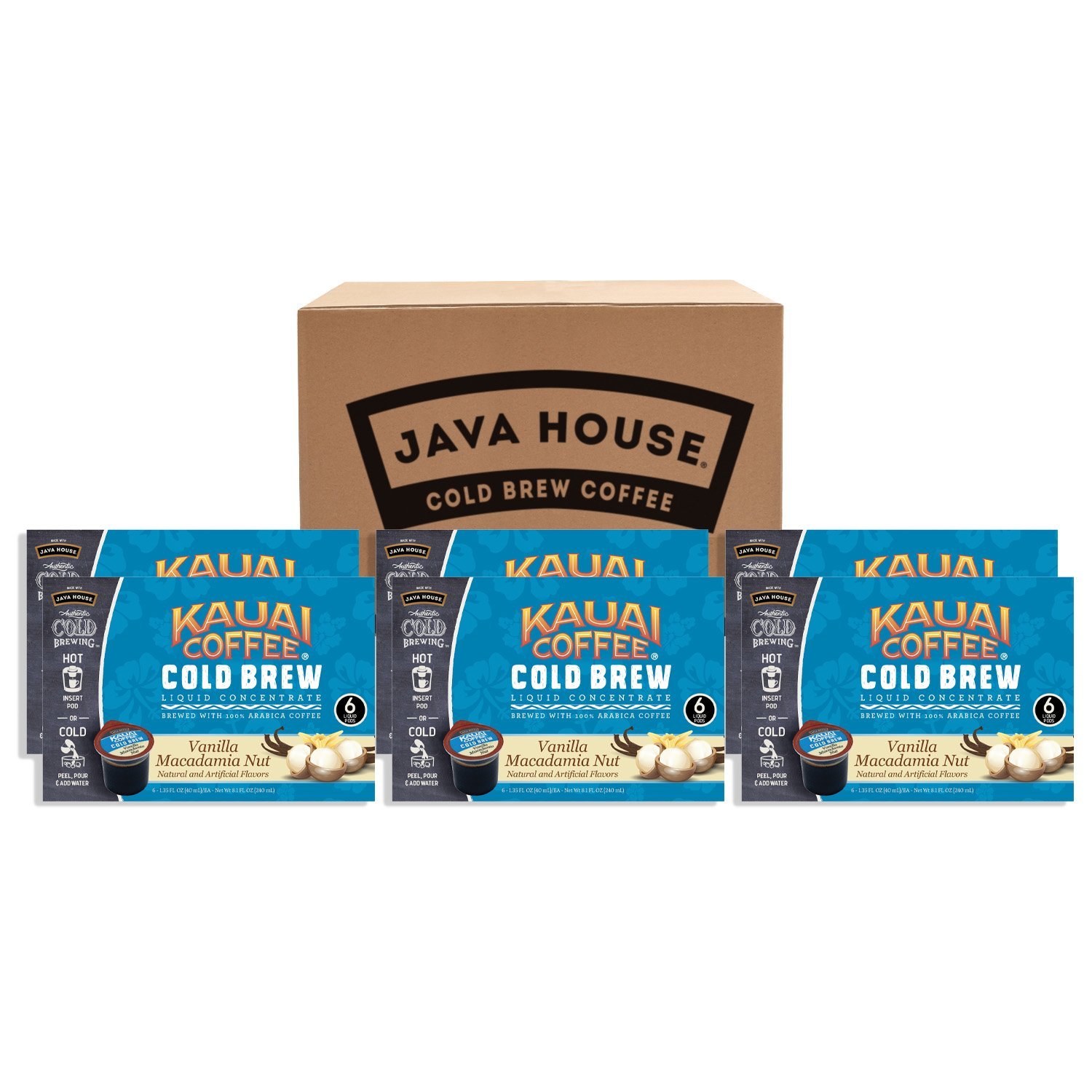 Kauai Cold Brew KCups, Vanilla Macadamia (36 ct.) Coffee Pods & KCups