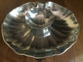 Wilton Armetale Shell Platter 2 pc Sauce & Hors D'oeuvres Shrimp Dip Serving Set - $24.00